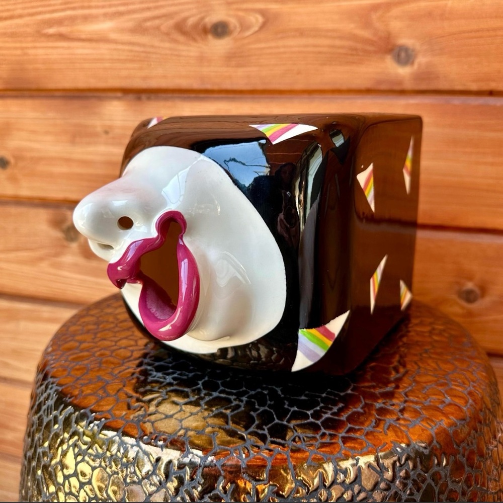 80s Sneezing Face Tissue Box Cover by Wanita Cute Novelty Joke Gift